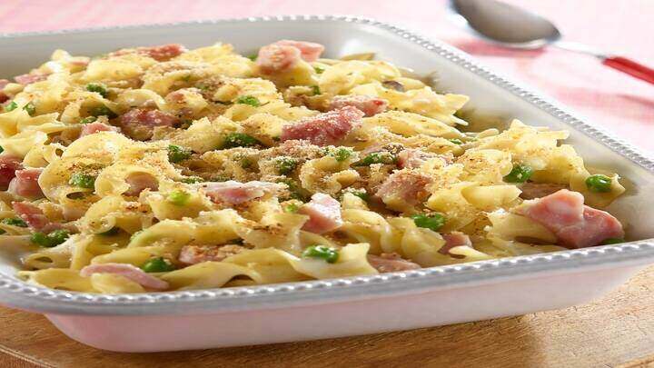 ham and pasta casserole - millenora