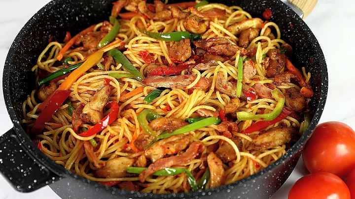 spaghetti stir-fry - millenora