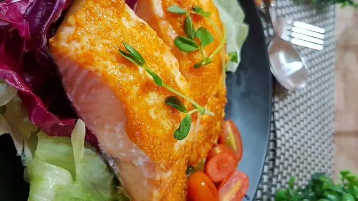 baked salmon with mayo and masago - millenora